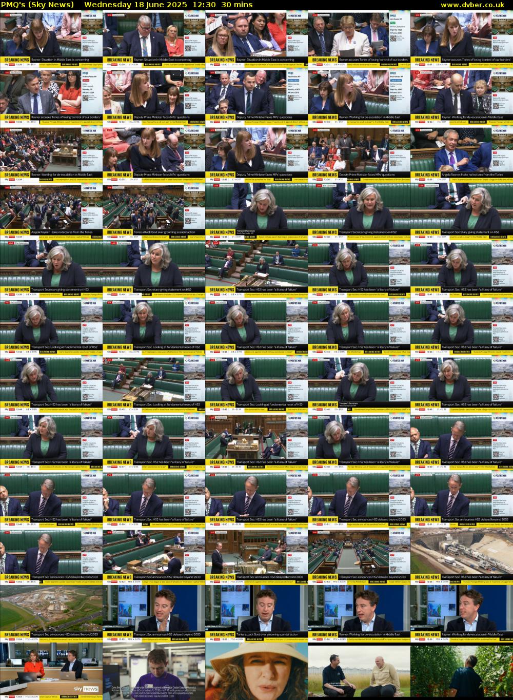 PMQ's (Sky News) Wednesday 18 June 2025 12:30 - 13:00