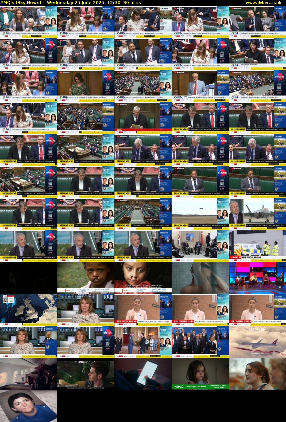 PMQ's (Sky News) Wednesday 25 June 2025 12:30 - 13:00