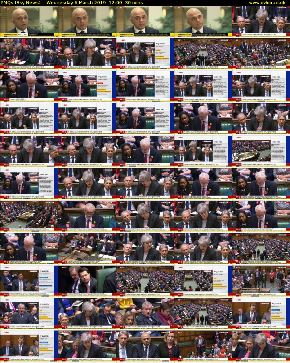 PMQs (Sky News) Wednesday 6 March 2019 12:00 - 12:30