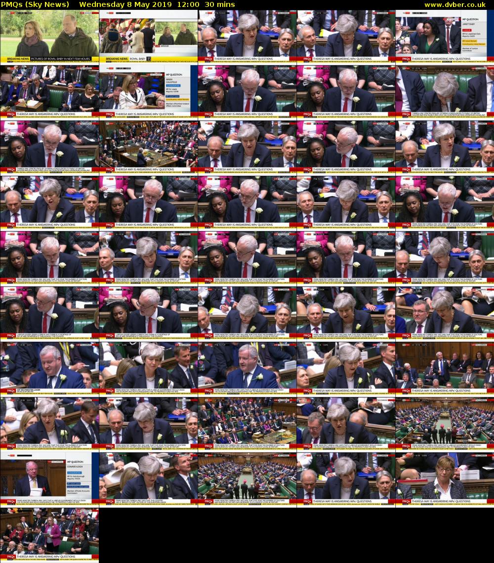PMQs (Sky News) Wednesday 8 May 2019 12:00 - 12:30