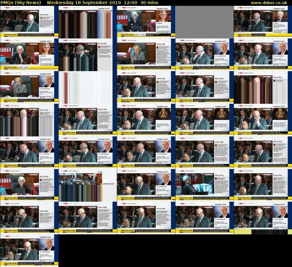 PMQs (Sky News) Wednesday 18 September 2019 12:00 - 12:30