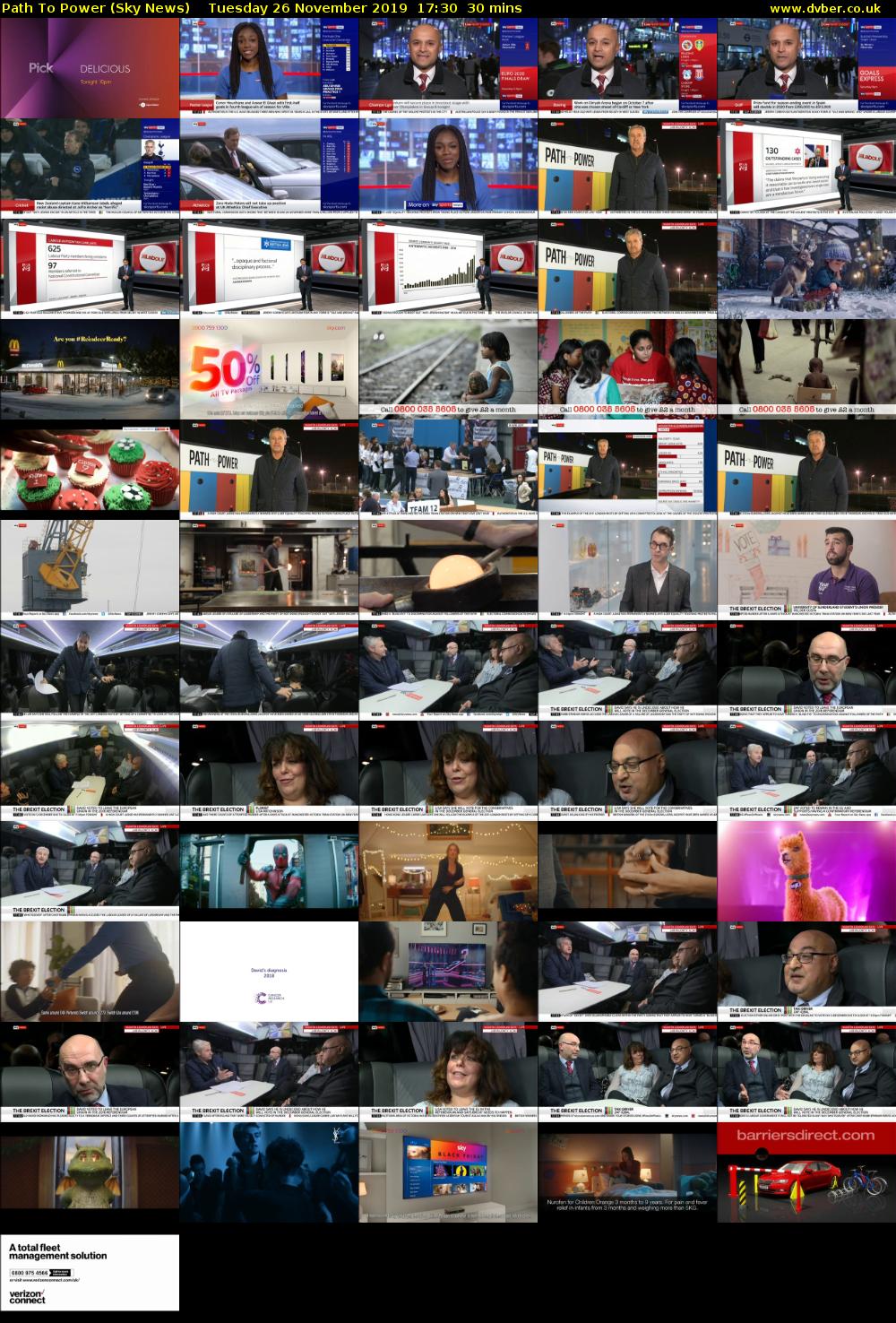 Path To Power (Sky News) Tuesday 26 November 2019 17:30 - 18:00