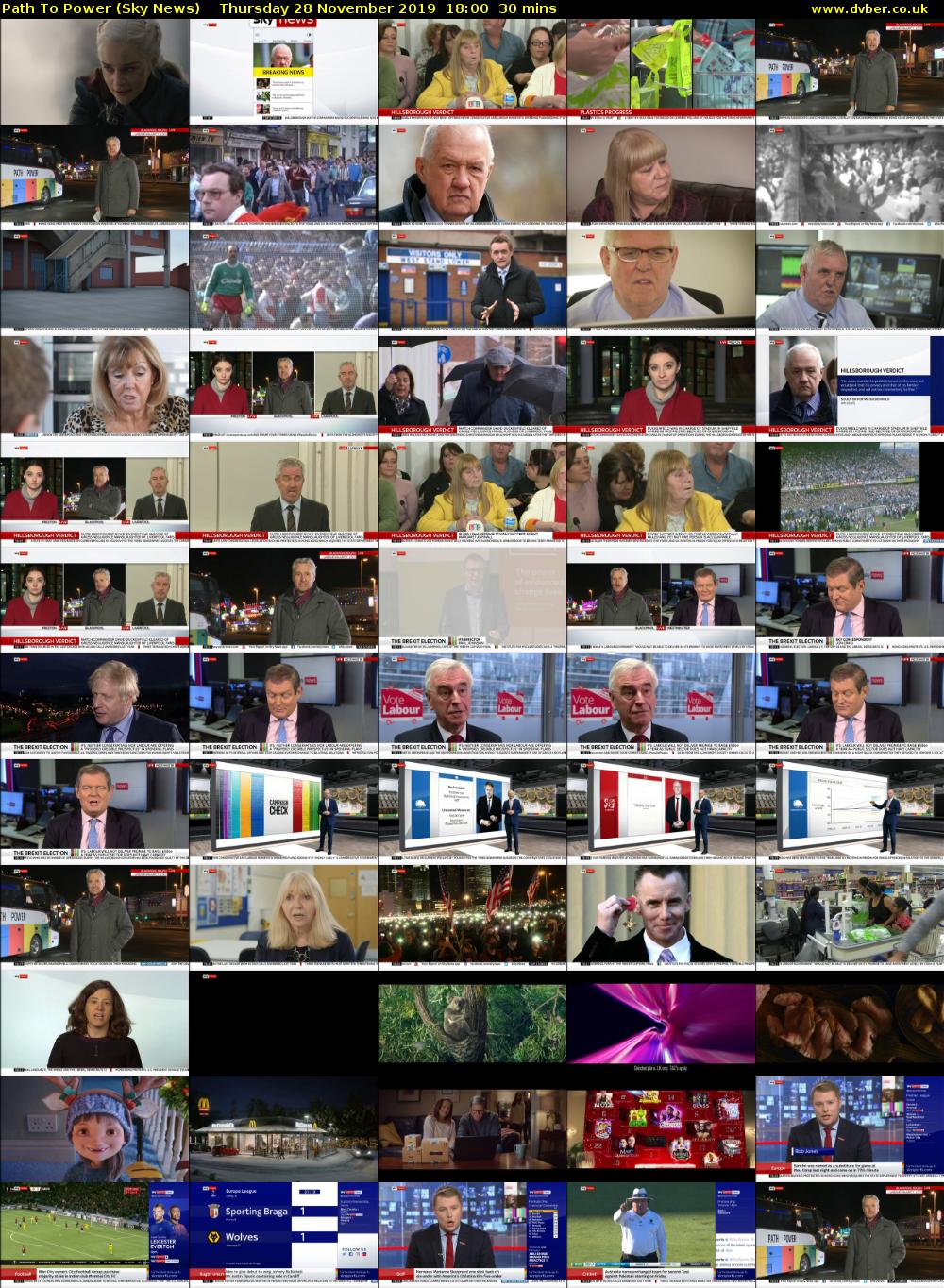 Path To Power (Sky News) Thursday 28 November 2019 18:00 - 18:30