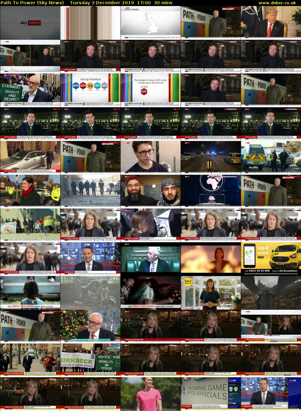 Path To Power (Sky News) Tuesday 3 December 2019 17:00 - 17:30