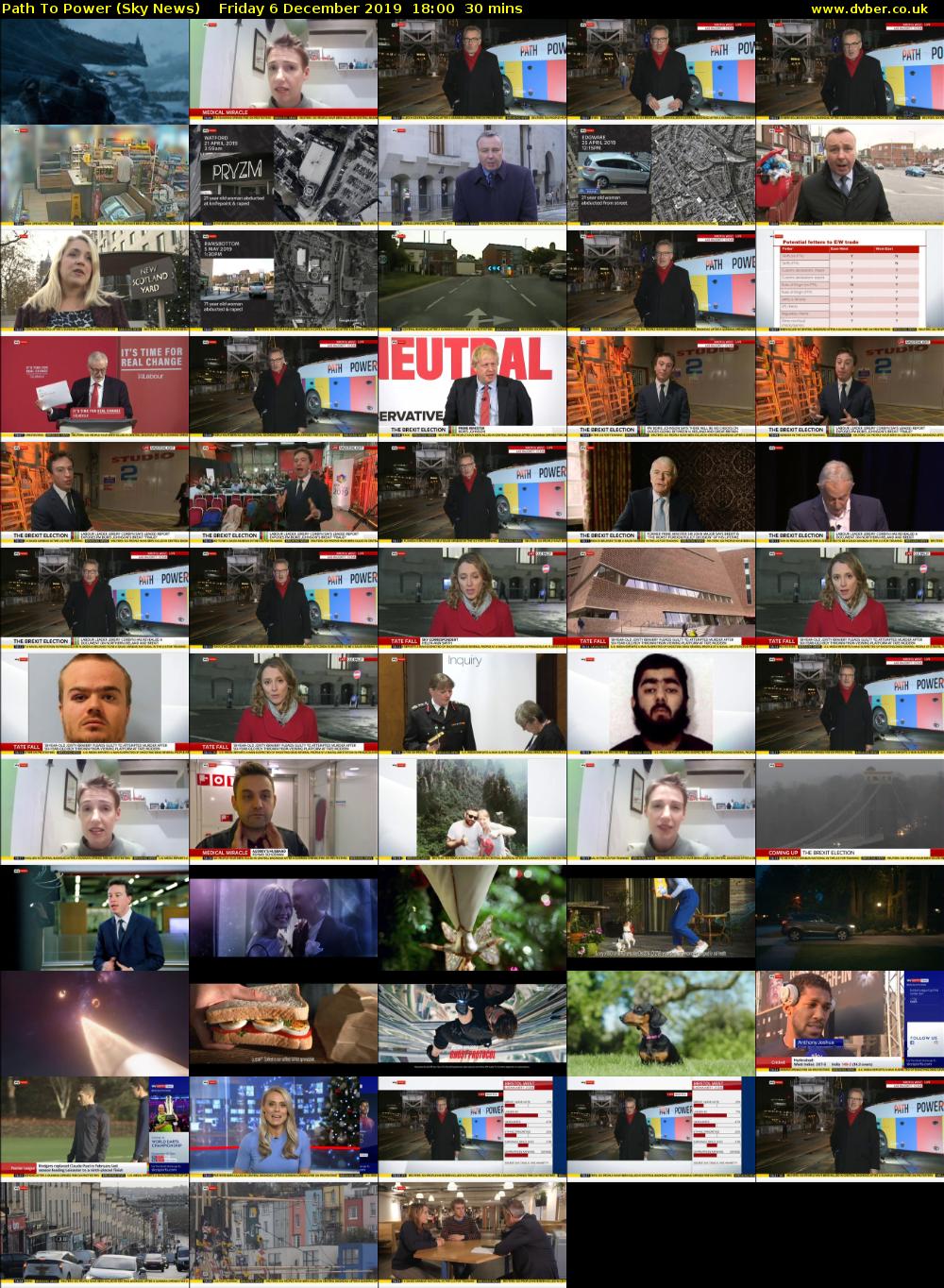 Path To Power (Sky News) Friday 6 December 2019 18:00 - 18:30