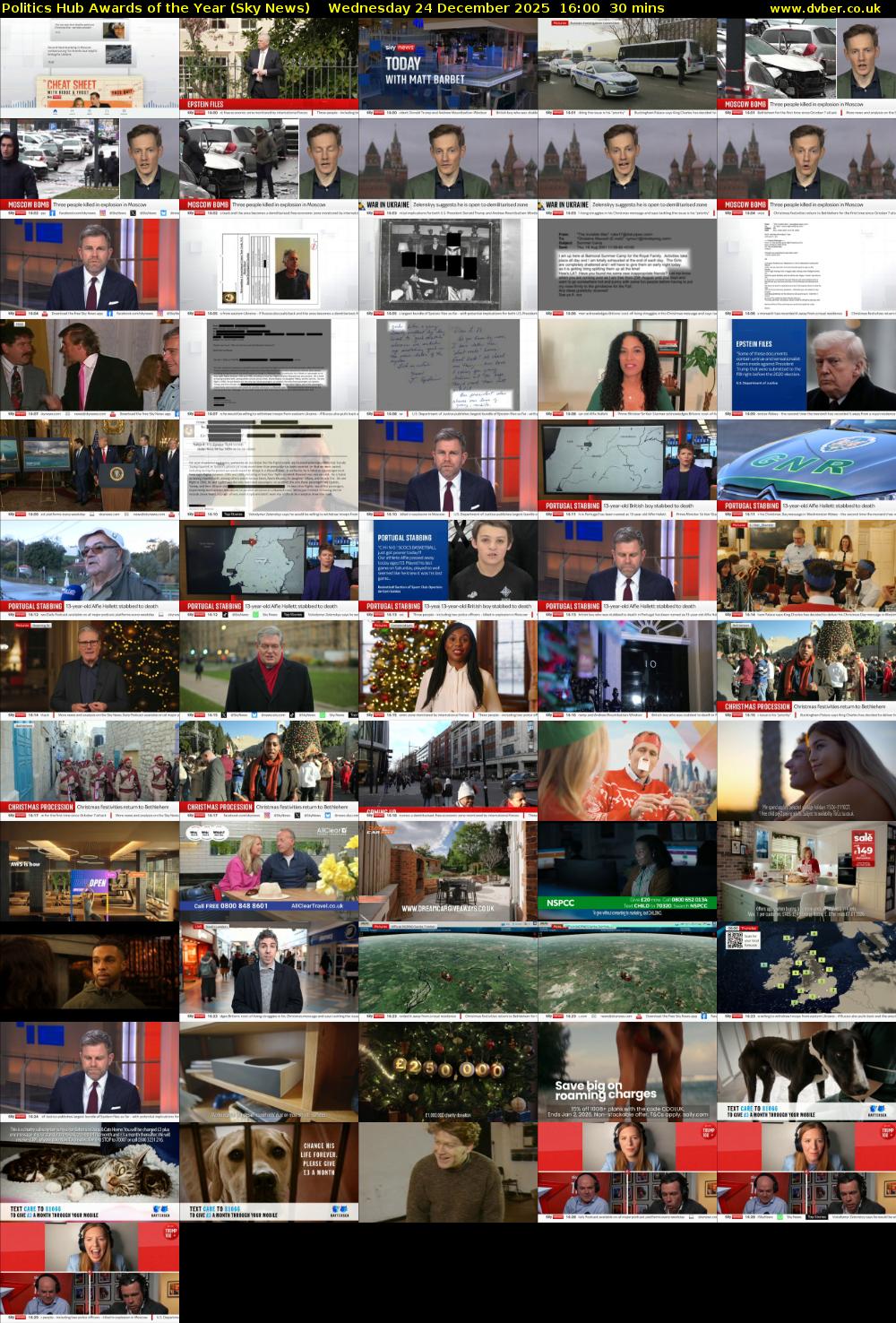 Politics Hub Awards of the Year (Sky News) Wednesday 24 December 2025 16:00 - 16:30