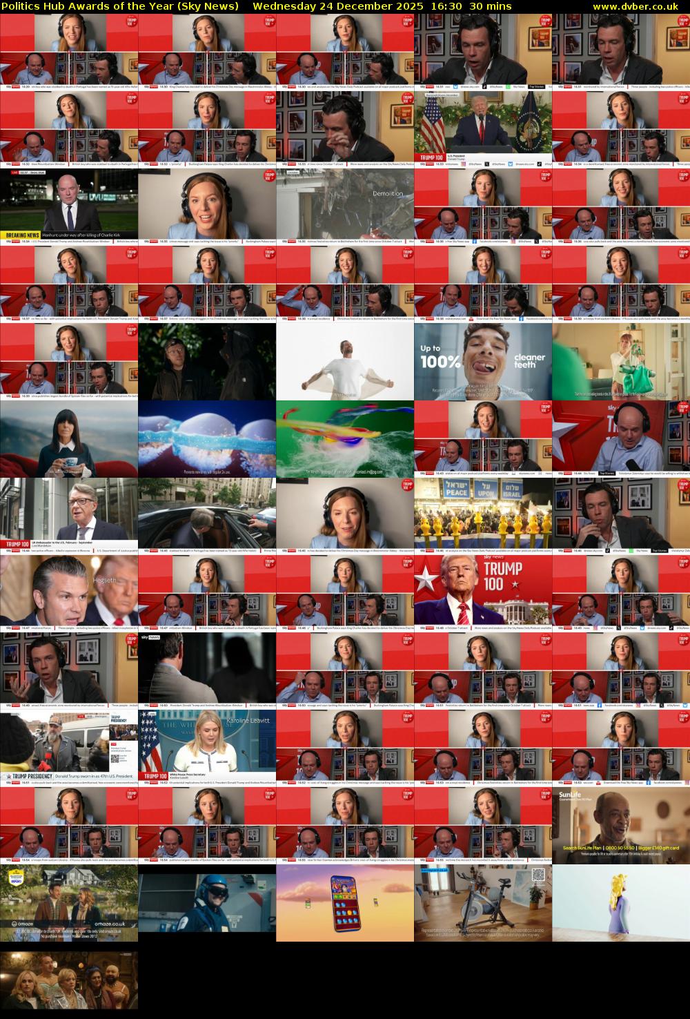 Politics Hub Awards of the Year (Sky News) Wednesday 24 December 2025 16:30 - 17:00