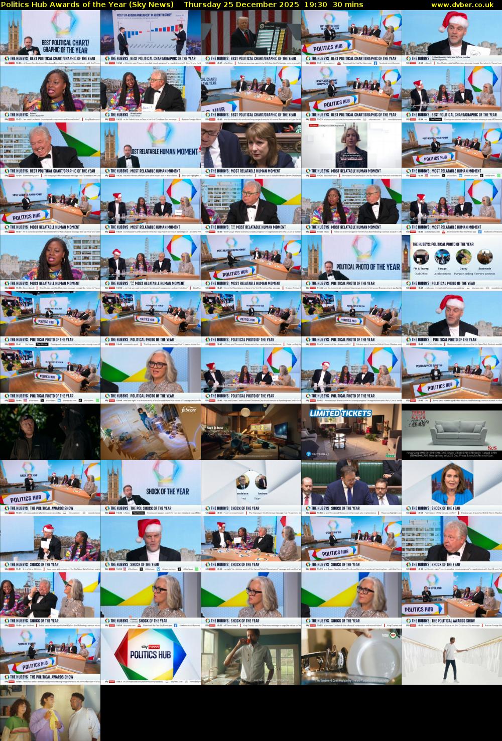 Politics Hub Awards of the Year (Sky News) Thursday 25 December 2025 19:30 - 20:00