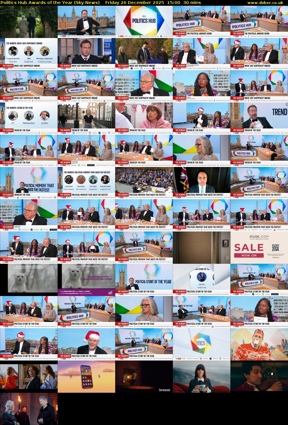 Politics Hub Awards of the Year (Sky News) Friday 26 December 2025 15:00 - 15:30