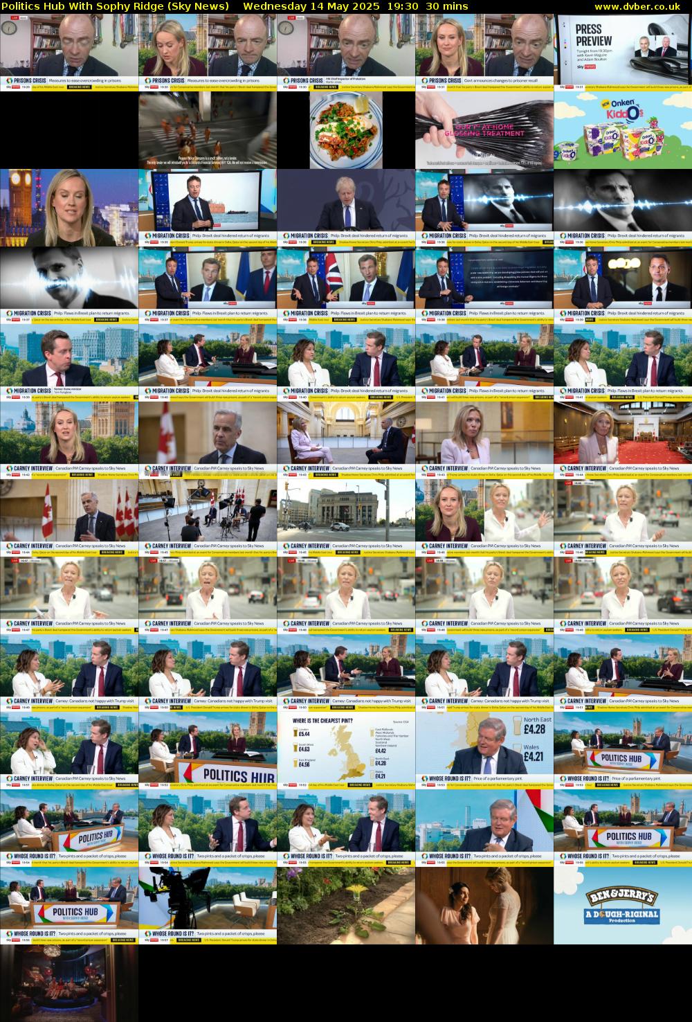 Politics Hub With Sophy Ridge (Sky News) Wednesday 14 May 2025 19:30 - 20:00