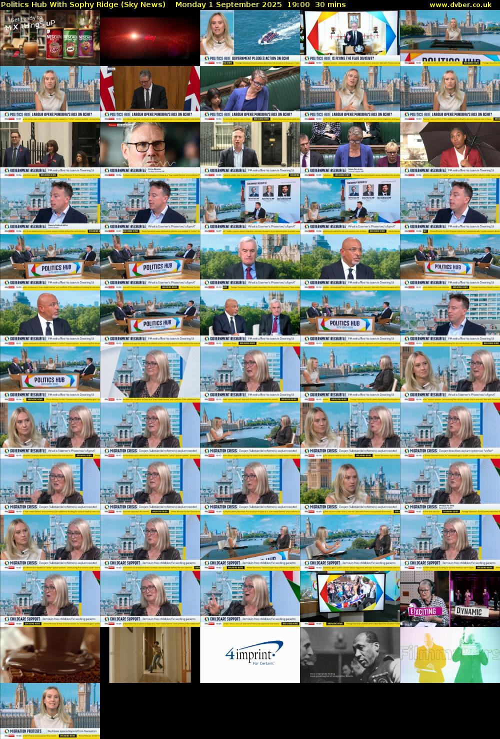 Politics Hub With Sophy Ridge (Sky News) Monday 1 September 2025 19:00 - 19:30