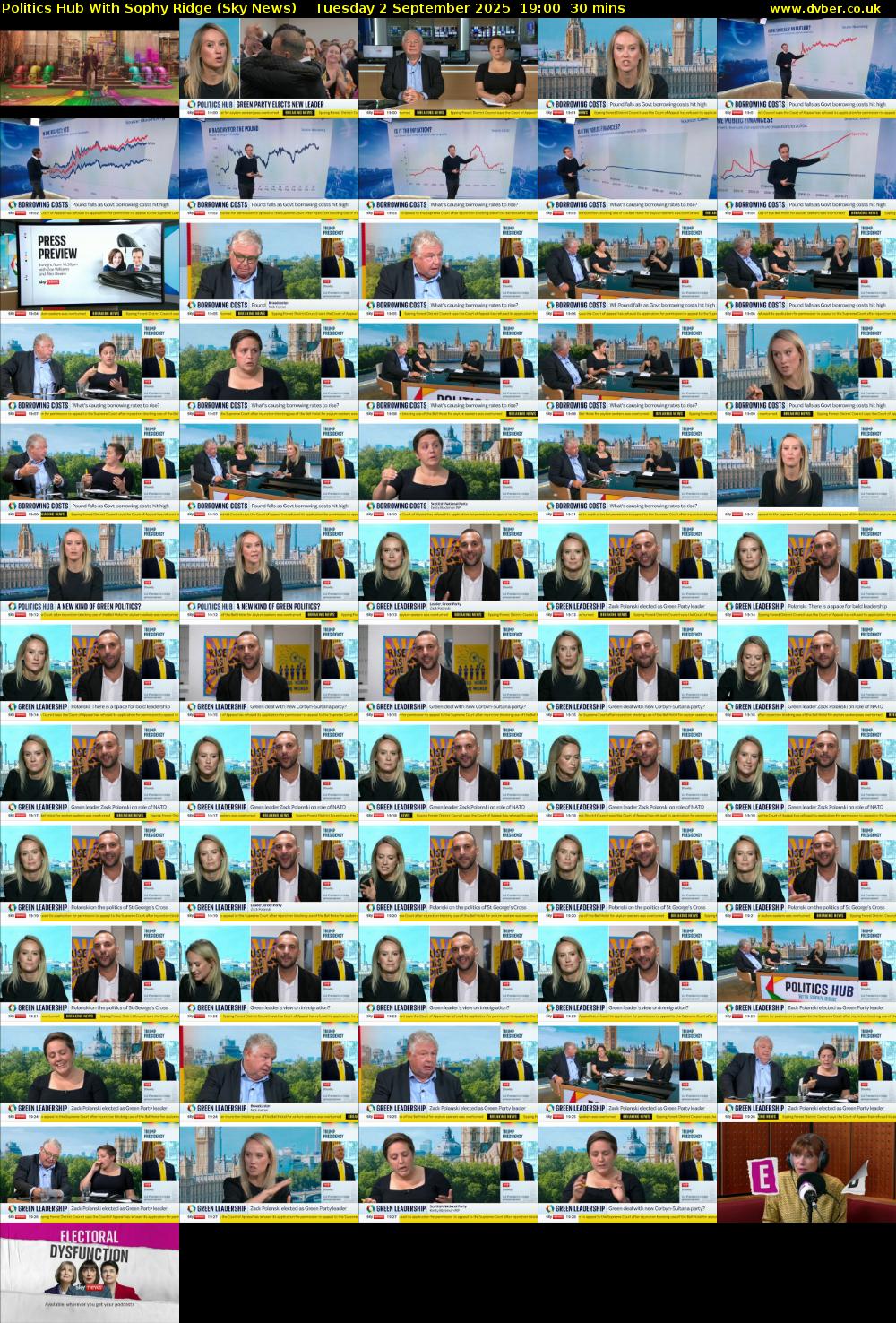 Politics Hub With Sophy Ridge (Sky News) Tuesday 2 September 2025 19:00 - 19:30