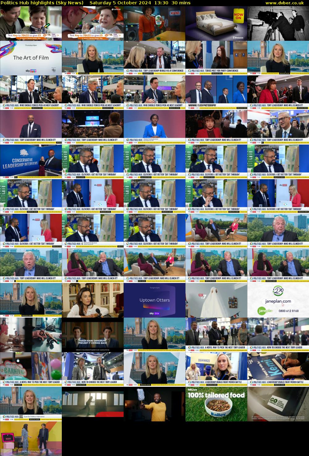 Politics Hub highlights (Sky News) Saturday 5 October 2024 13:30 - 14:00