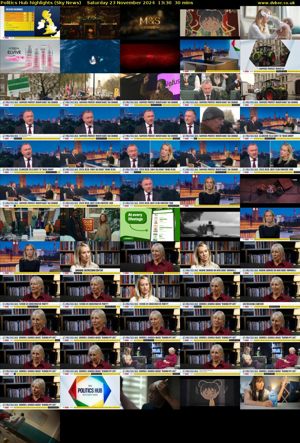Politics Hub highlights (Sky News) Saturday 23 November 2024 13:30 - 14:00