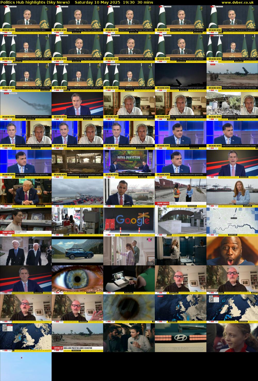 Politics Hub highlights (Sky News) Saturday 10 May 2025 19:30 - 20:00