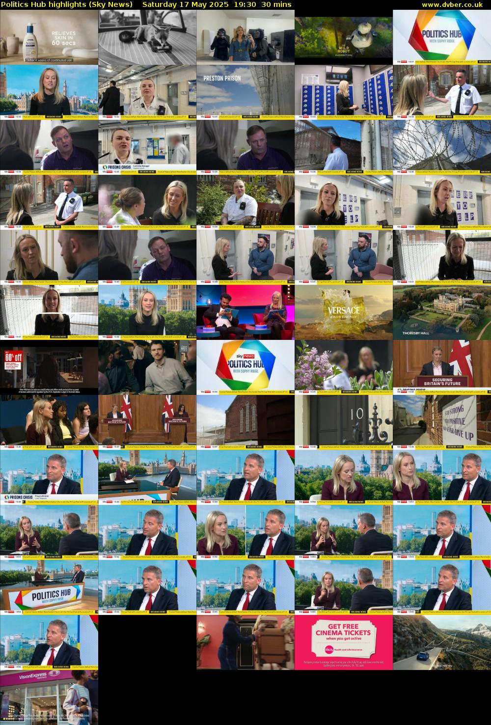 Politics Hub highlights (Sky News) Saturday 17 May 2025 19:30 - 20:00