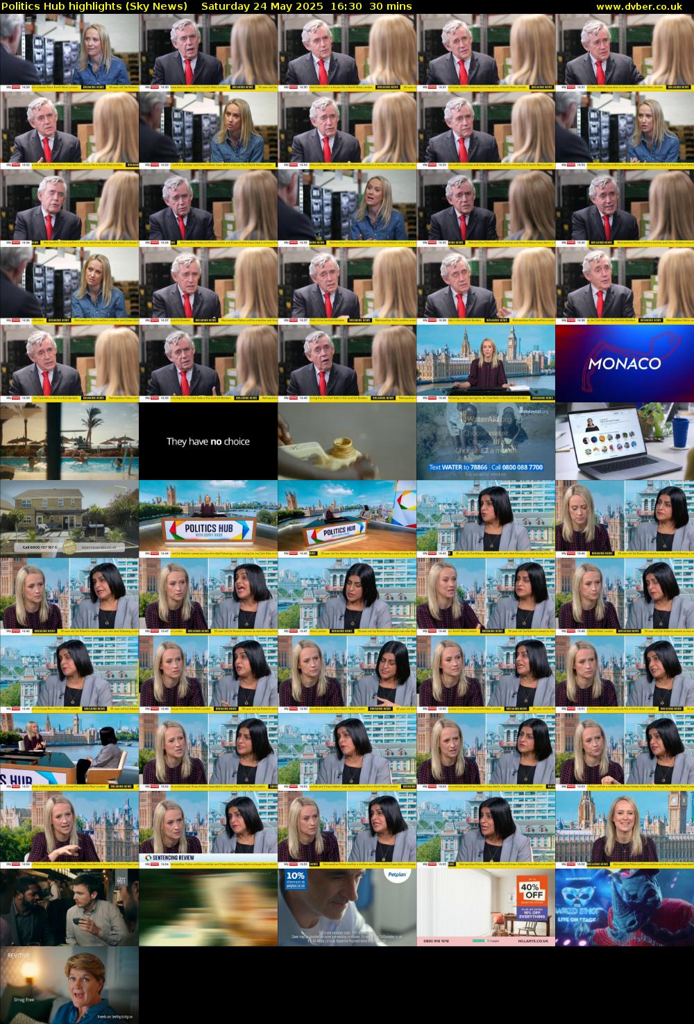 Politics Hub highlights (Sky News) Saturday 24 May 2025 16:30 - 17:00