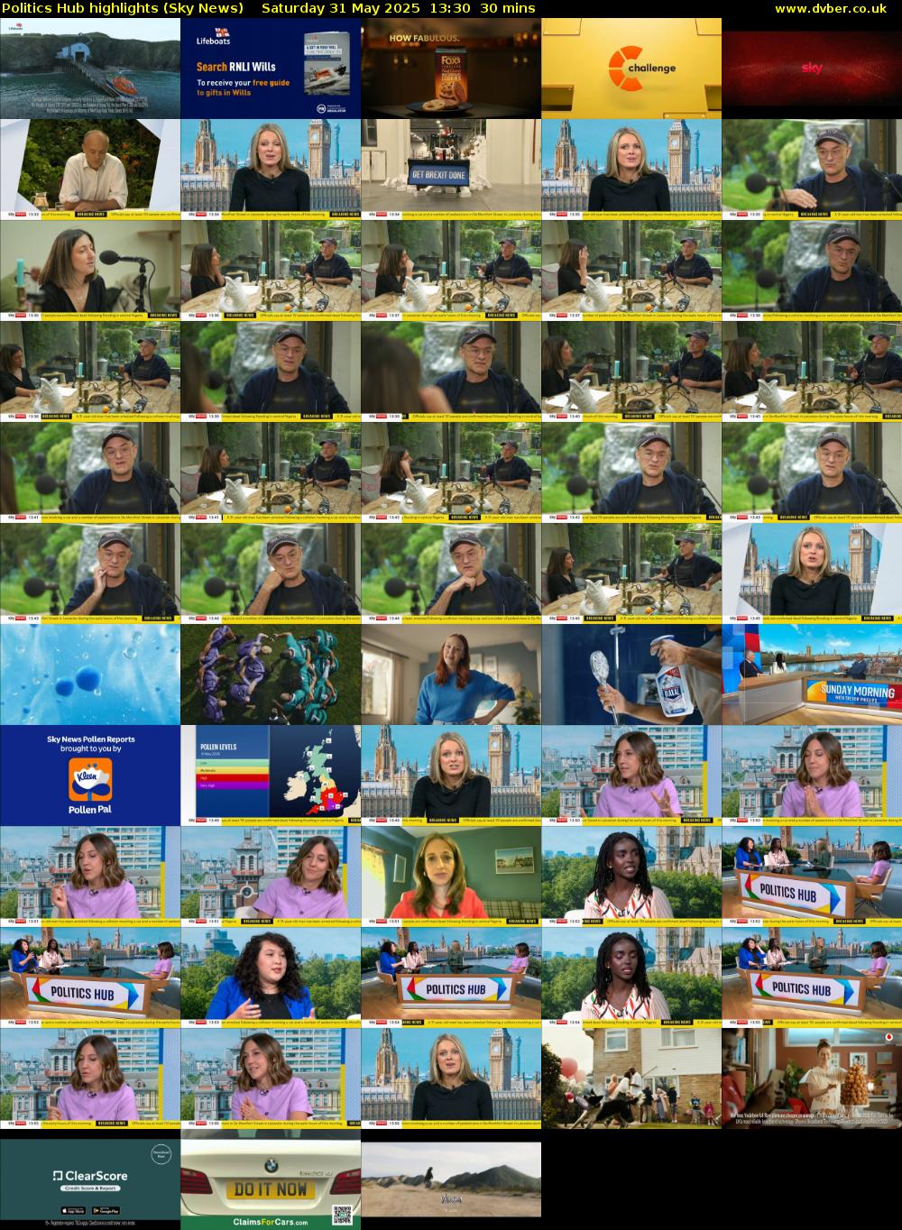 Politics Hub highlights (Sky News) Saturday 31 May 2025 13:30 - 14:00