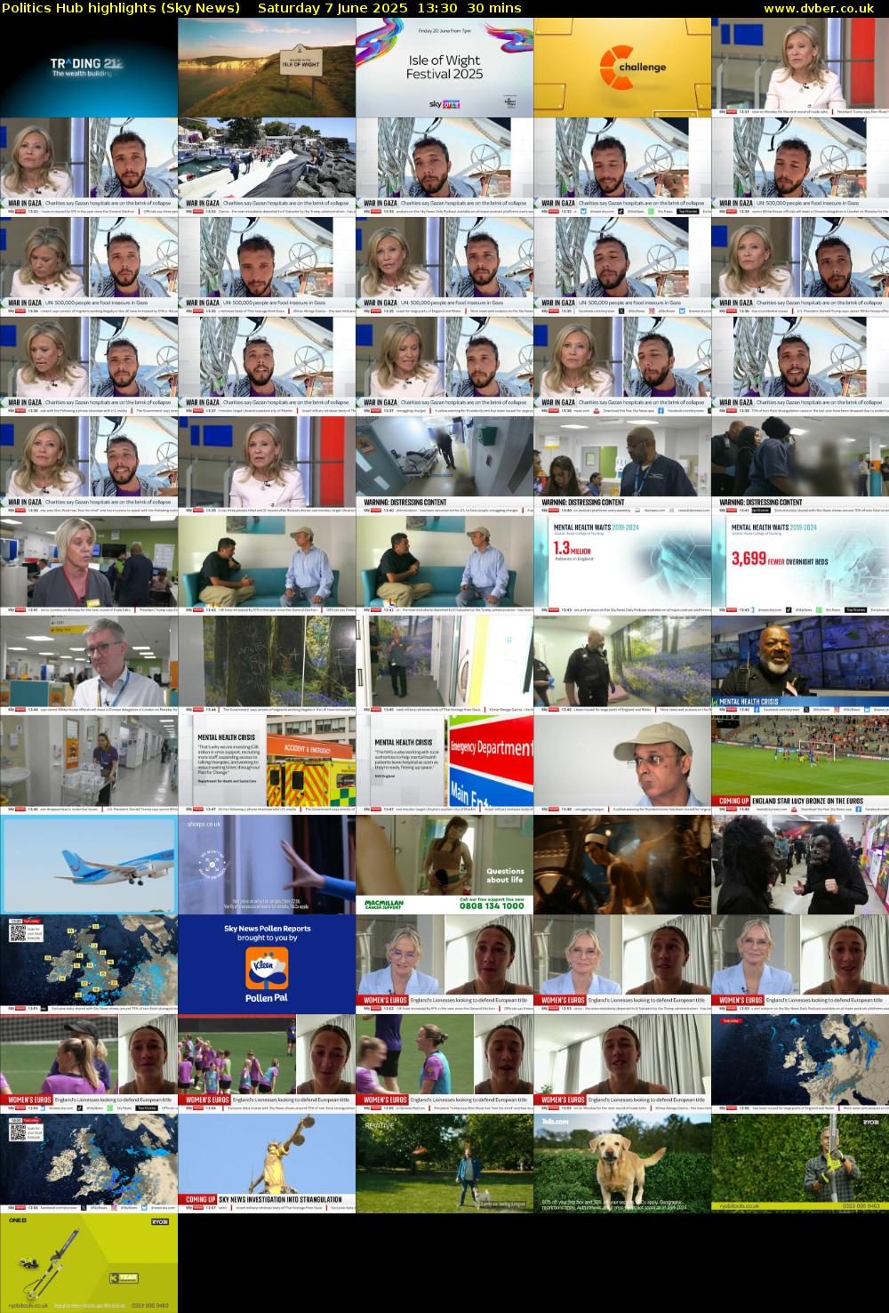 Politics Hub highlights (Sky News) Saturday 7 June 2025 13:30 - 14:00