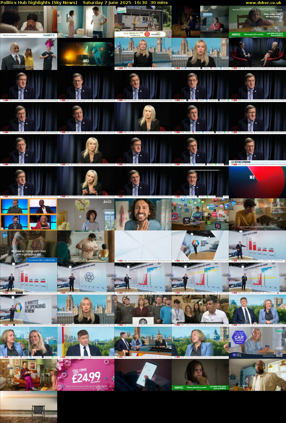 Politics Hub highlights (Sky News) Saturday 7 June 2025 16:30 - 17:00