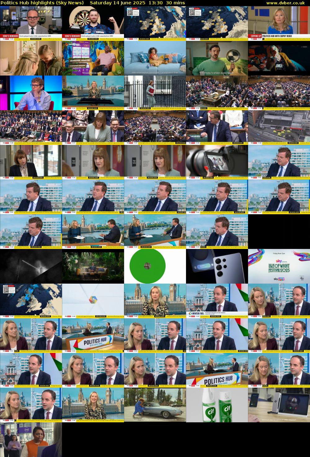 Politics Hub highlights (Sky News) Saturday 14 June 2025 13:30 - 14:00