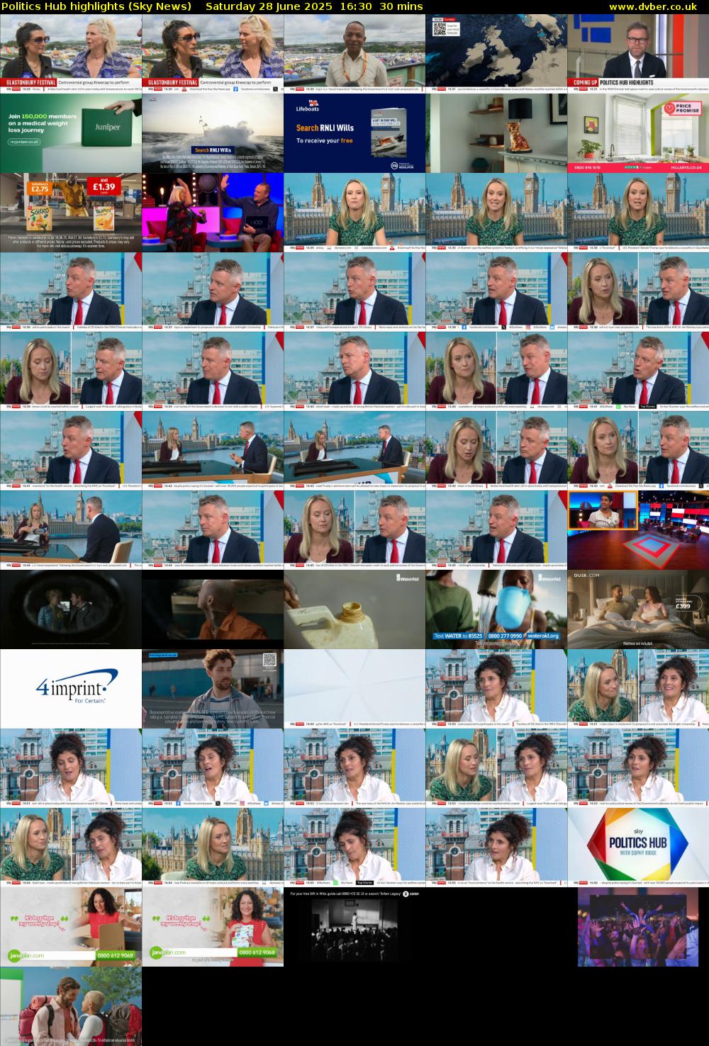 Politics Hub highlights (Sky News) Saturday 28 June 2025 16:30 - 17:00