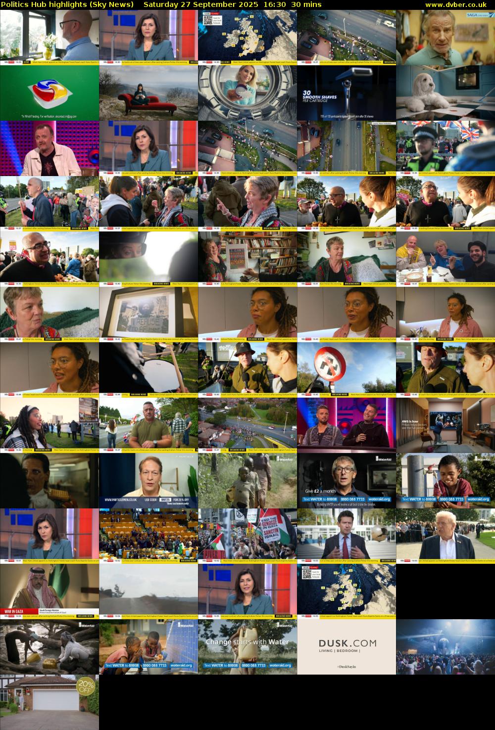 Politics Hub highlights (Sky News) Saturday 27 September 2025 16:30 - 17:00