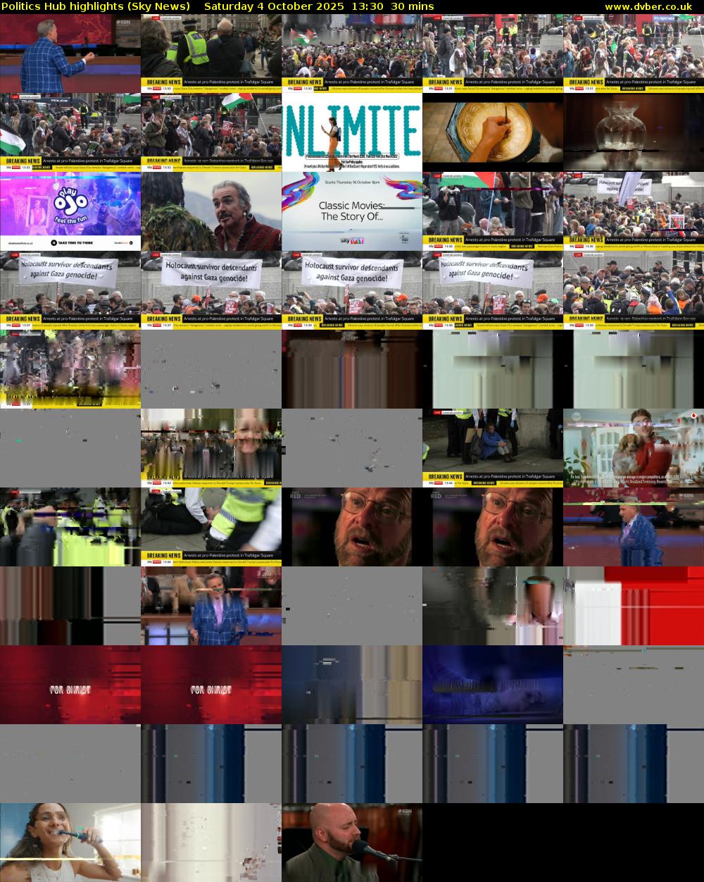 Politics Hub highlights (Sky News) Saturday 4 October 2025 13:30 - 14:00