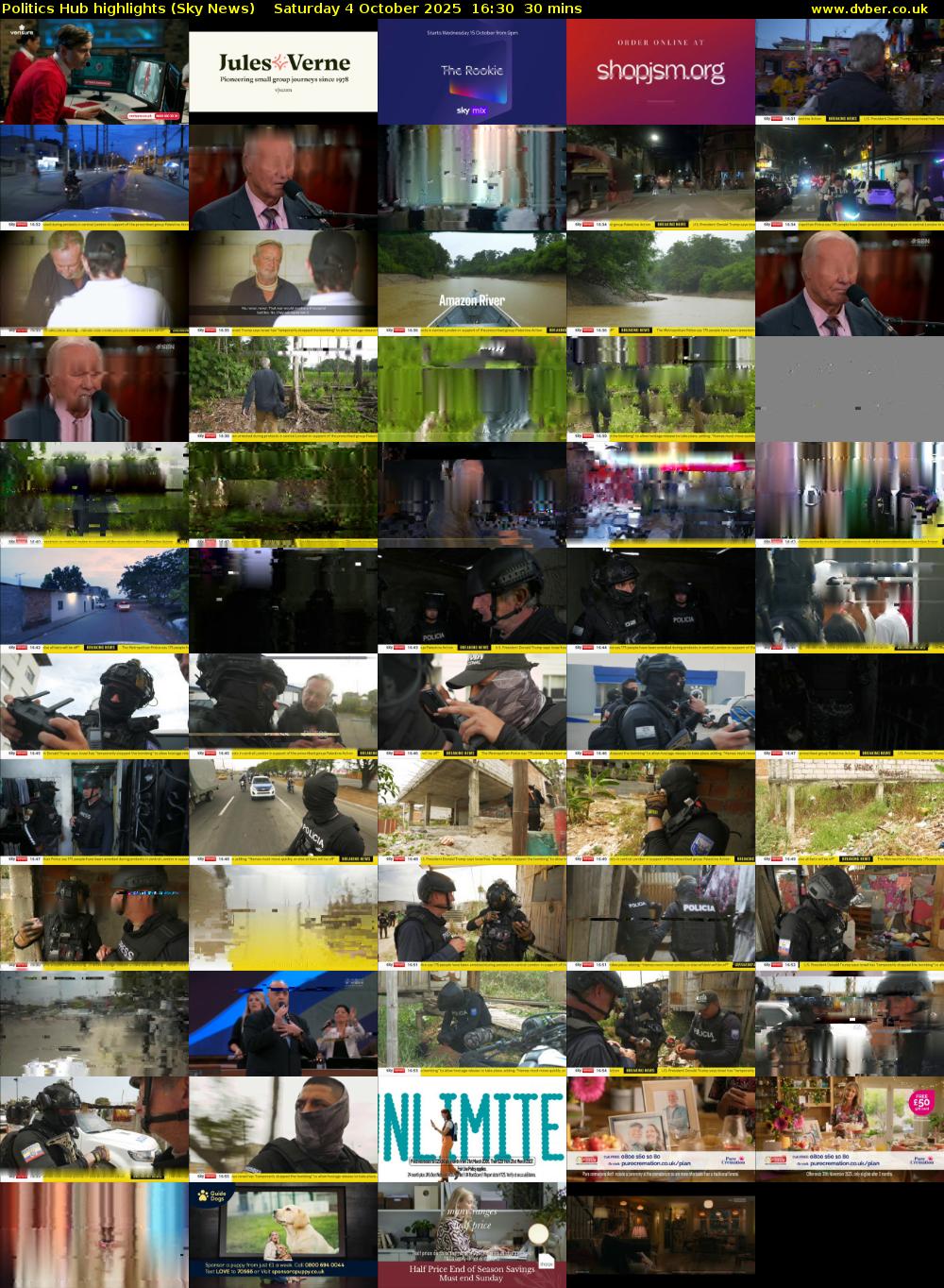 Politics Hub highlights (Sky News) Saturday 4 October 2025 16:30 - 17:00