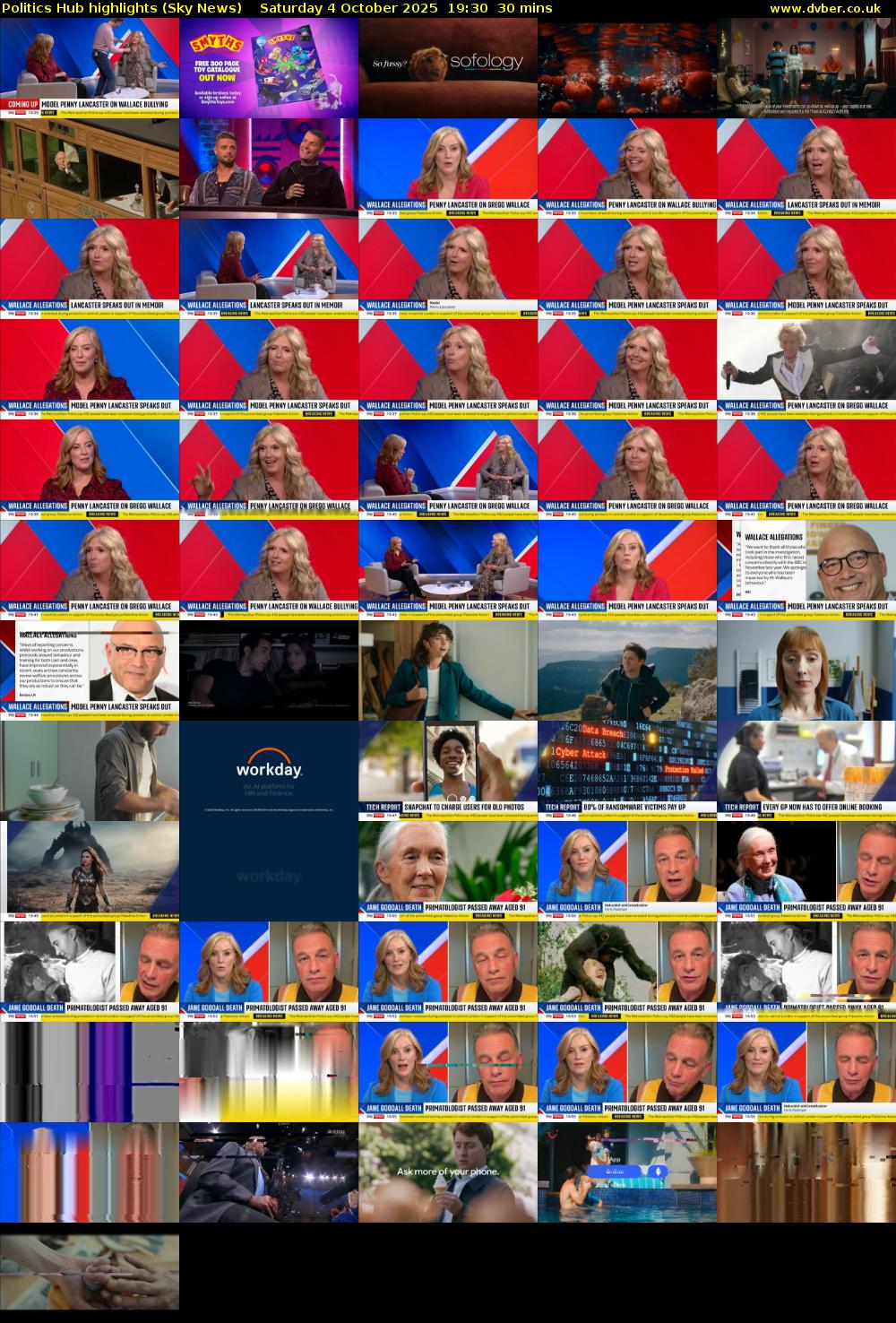 Politics Hub highlights (Sky News) Saturday 4 October 2025 19:30 - 20:00