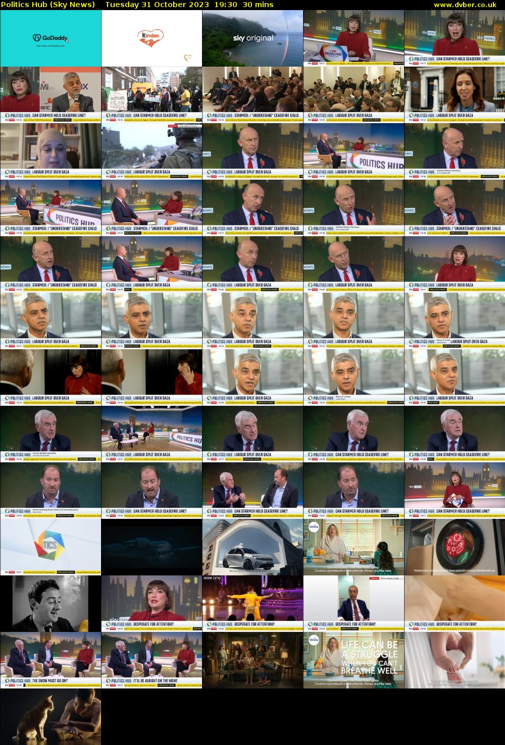 Politics Hub (Sky News) Tuesday 31 October 2023 19:30 - 20:00