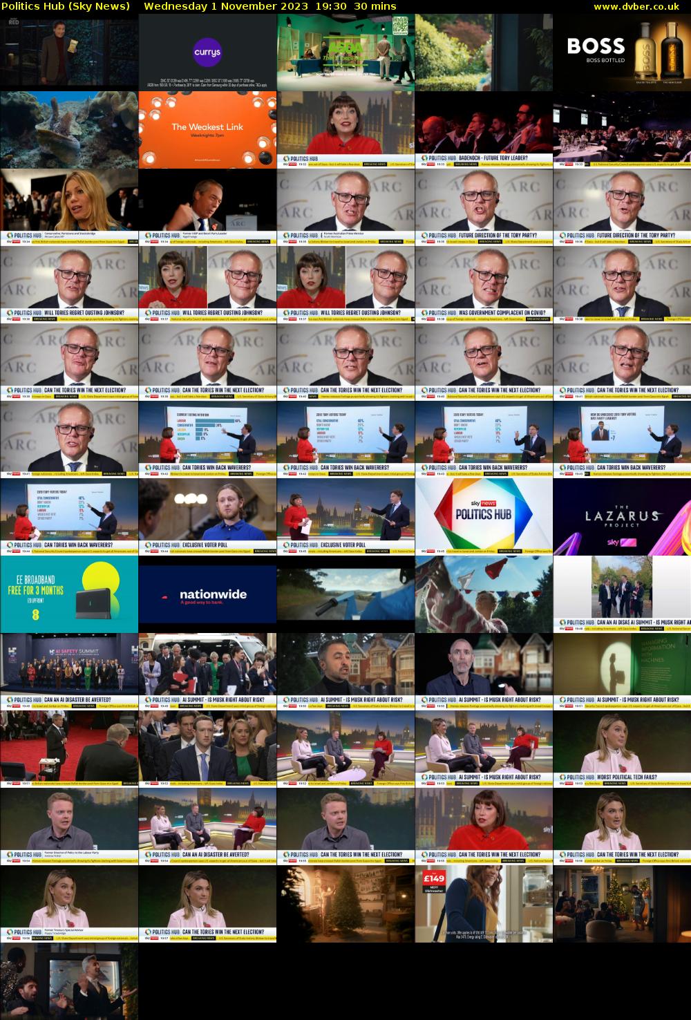 Politics Hub (Sky News) Wednesday 1 November 2023 19:30 - 20:00