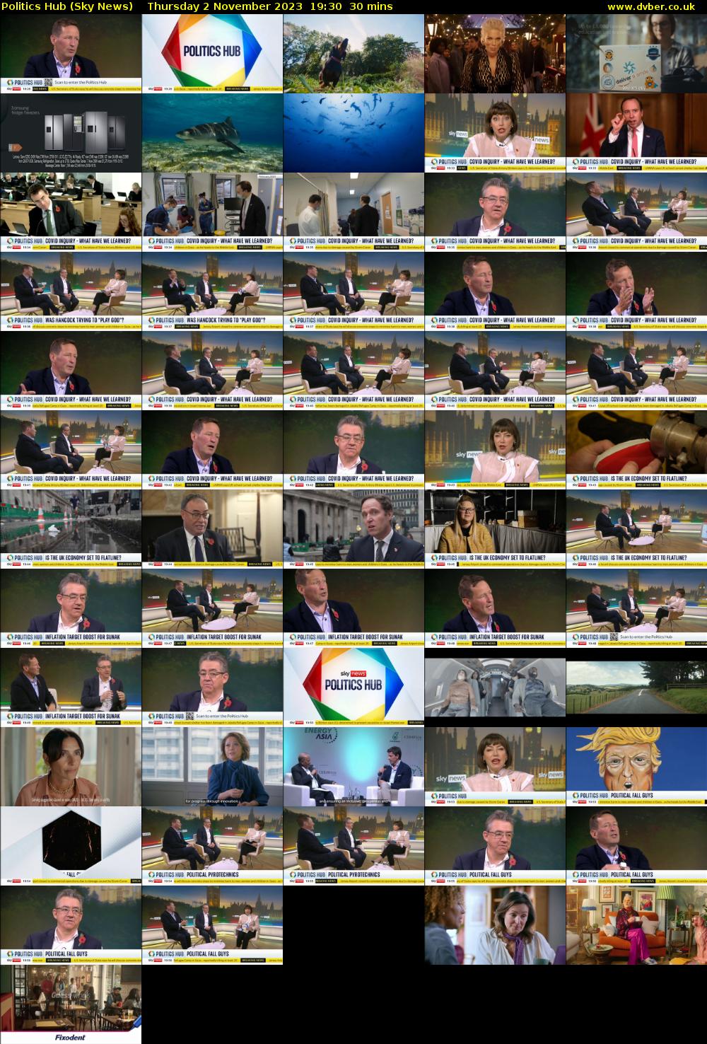 Politics Hub (Sky News) Thursday 2 November 2023 19:30 - 20:00