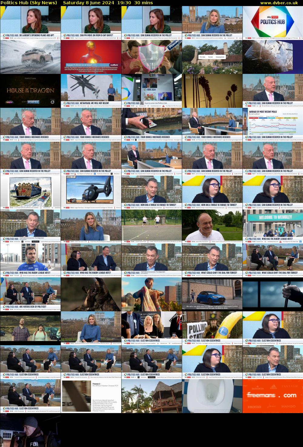 Politics Hub (Sky News) Saturday 8 June 2024 19:30 - 20:00