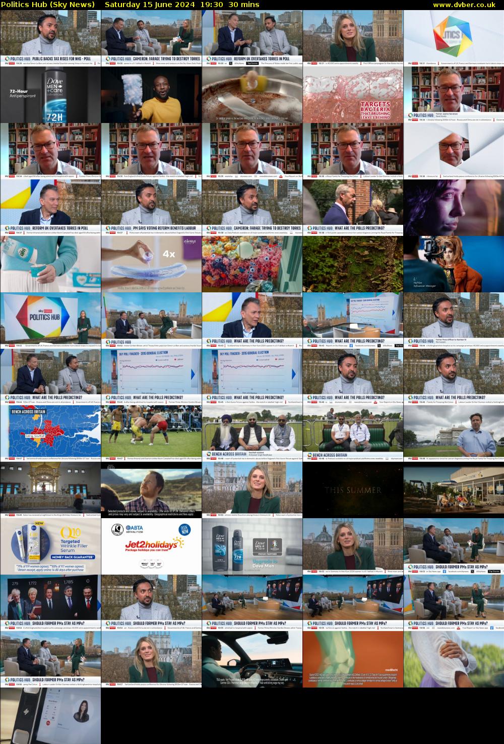 Politics Hub (Sky News) Saturday 15 June 2024 19:30 - 20:00