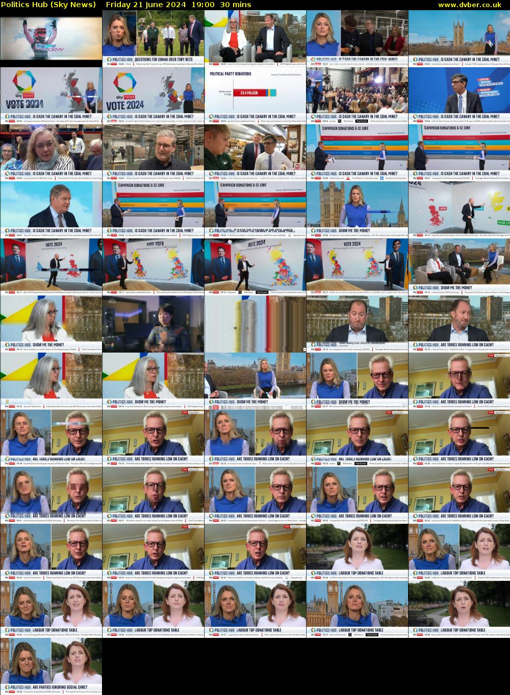Politics Hub (Sky News) Friday 21 June 2024 19:00 - 19:30