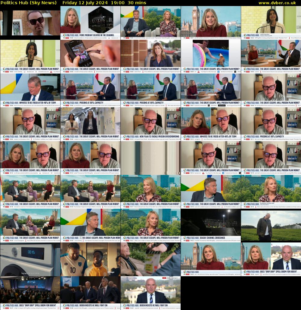 Politics Hub (Sky News) Friday 12 July 2024 19:00 - 19:30