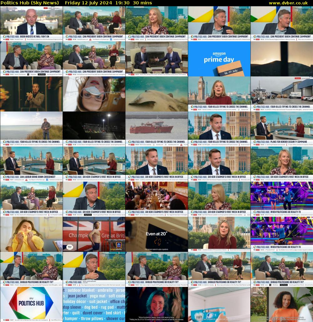 Politics Hub (Sky News) Friday 12 July 2024 19:30 - 20:00