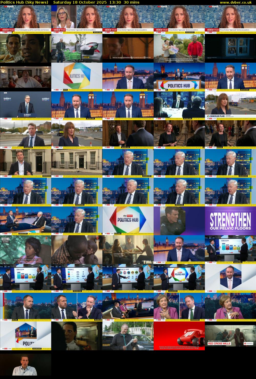Politics Hub (Sky News) Saturday 18 October 2025 13:30 - 14:00