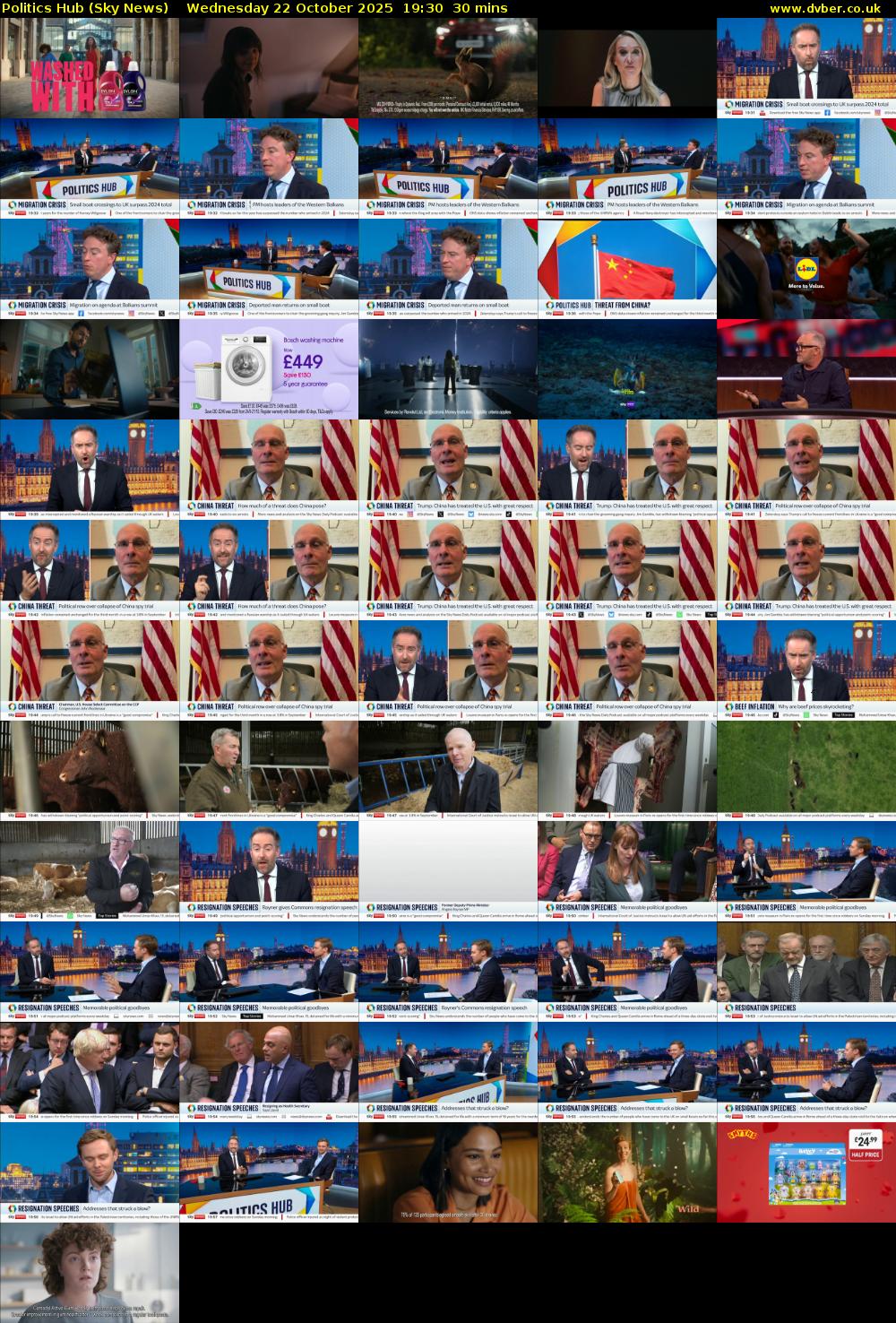 Politics Hub (Sky News) Wednesday 22 October 2025 19:30 - 20:00