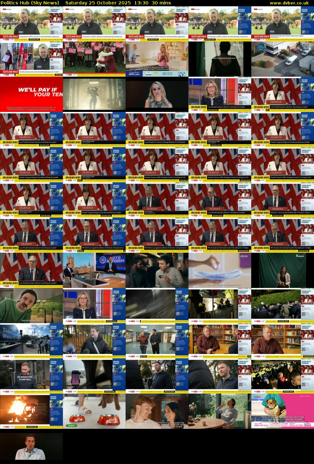 Politics Hub (Sky News) Saturday 25 October 2025 13:30 - 14:00
