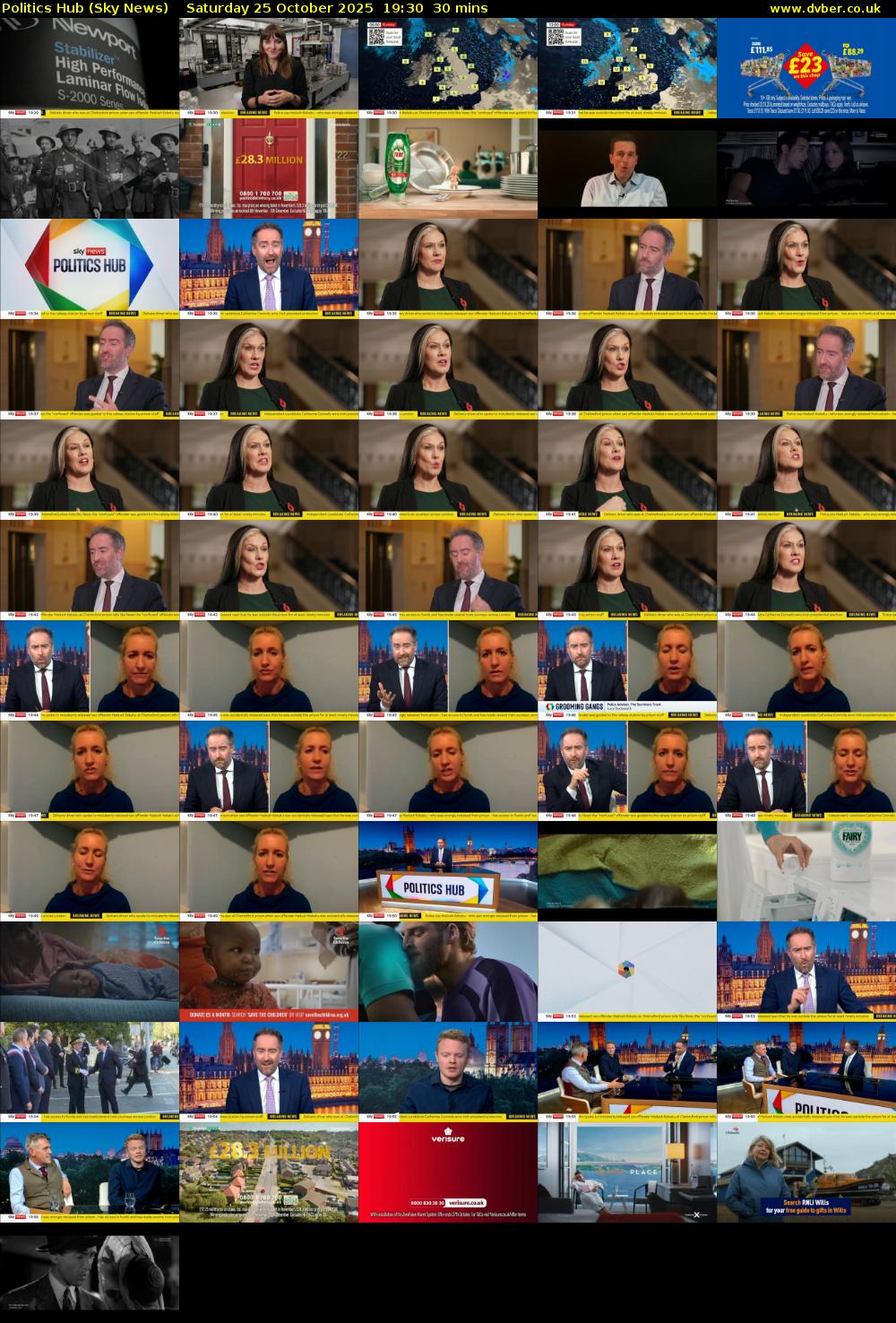 Politics Hub (Sky News) Saturday 25 October 2025 19:30 - 20:00