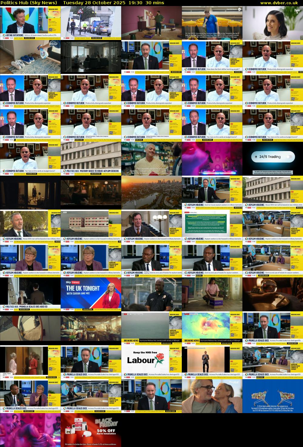 Politics Hub (Sky News) Tuesday 28 October 2025 19:30 - 20:00