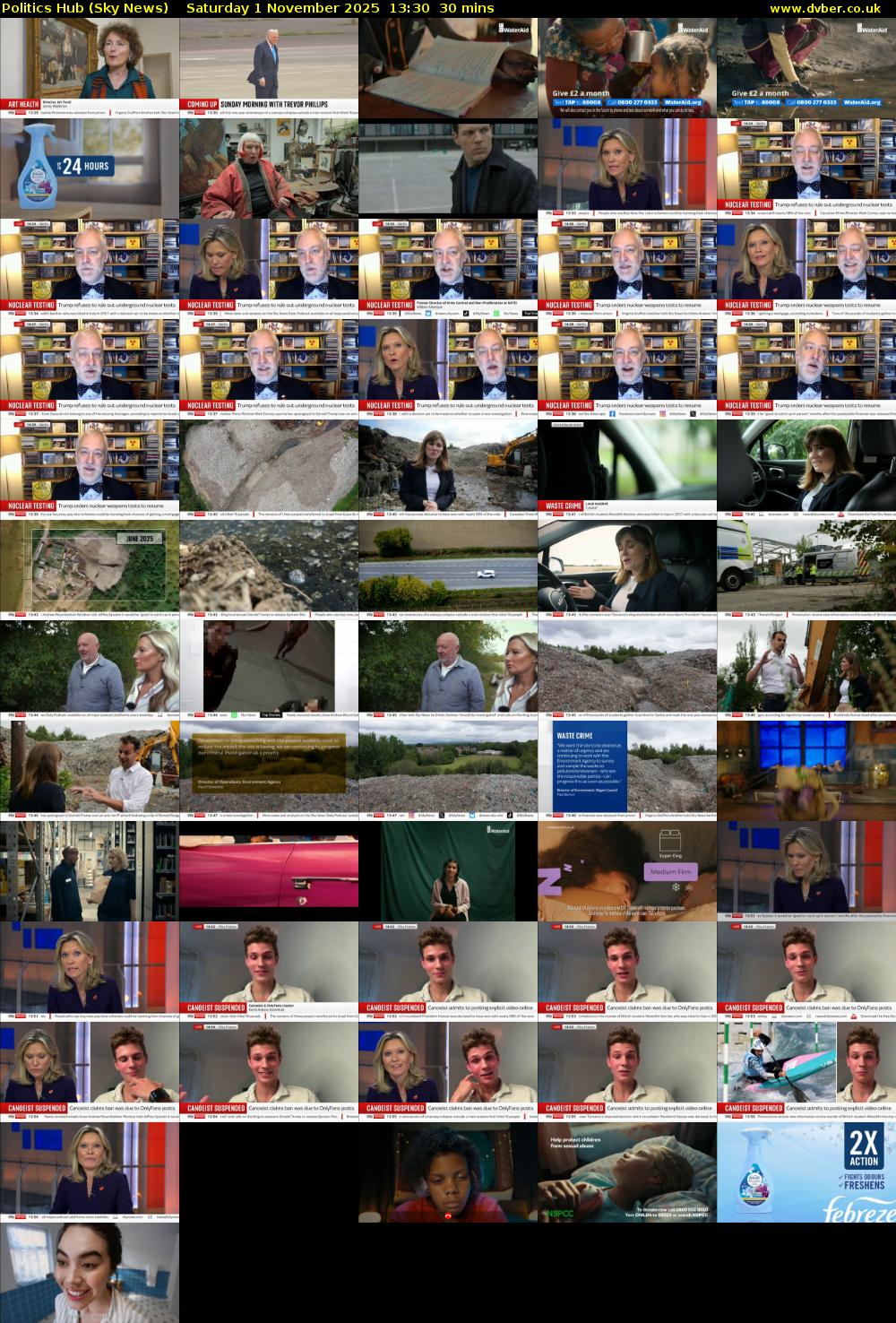 Politics Hub (Sky News) Saturday 1 November 2025 13:30 - 14:00