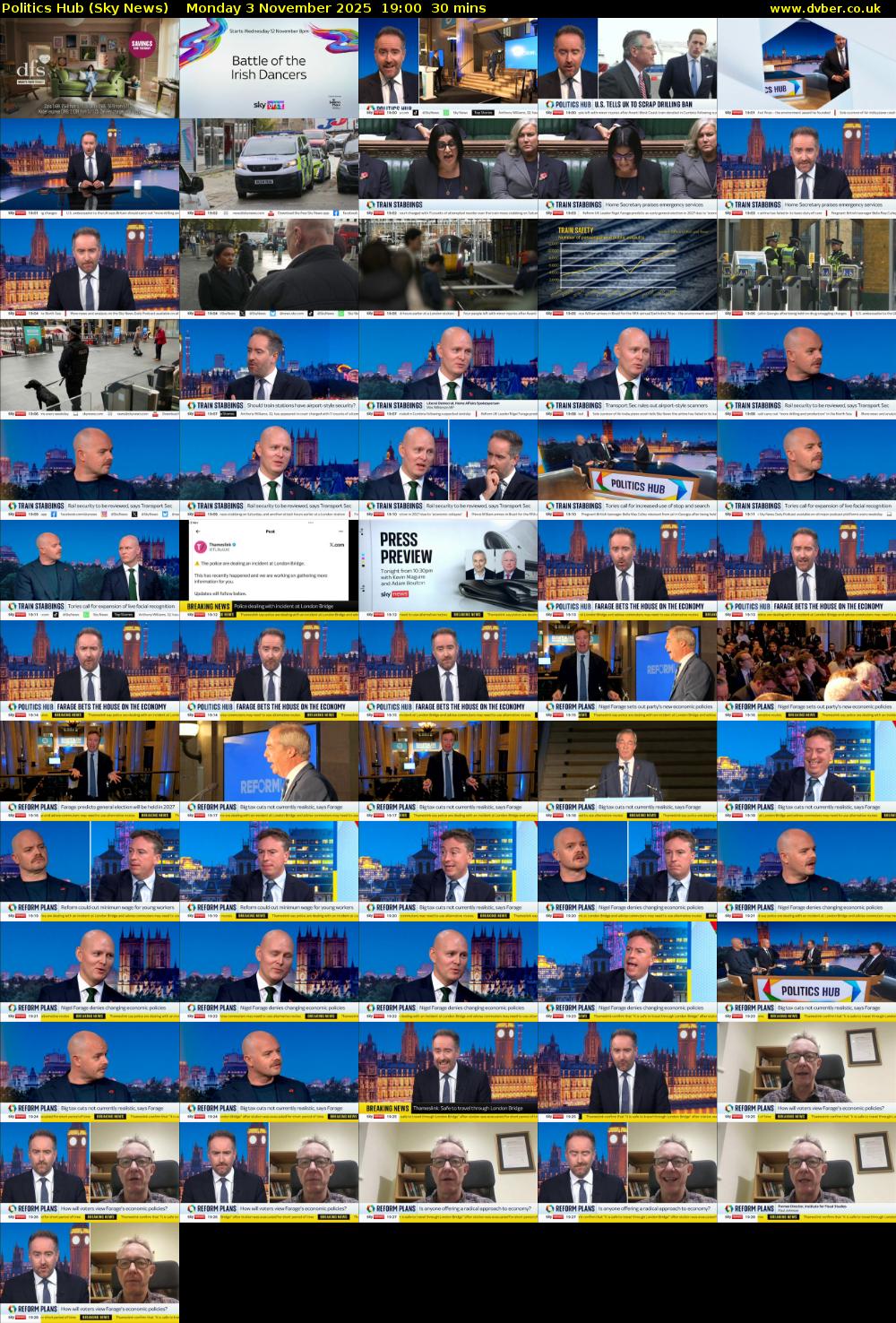 Politics Hub (Sky News) Monday 3 November 2025 19:00 - 19:30