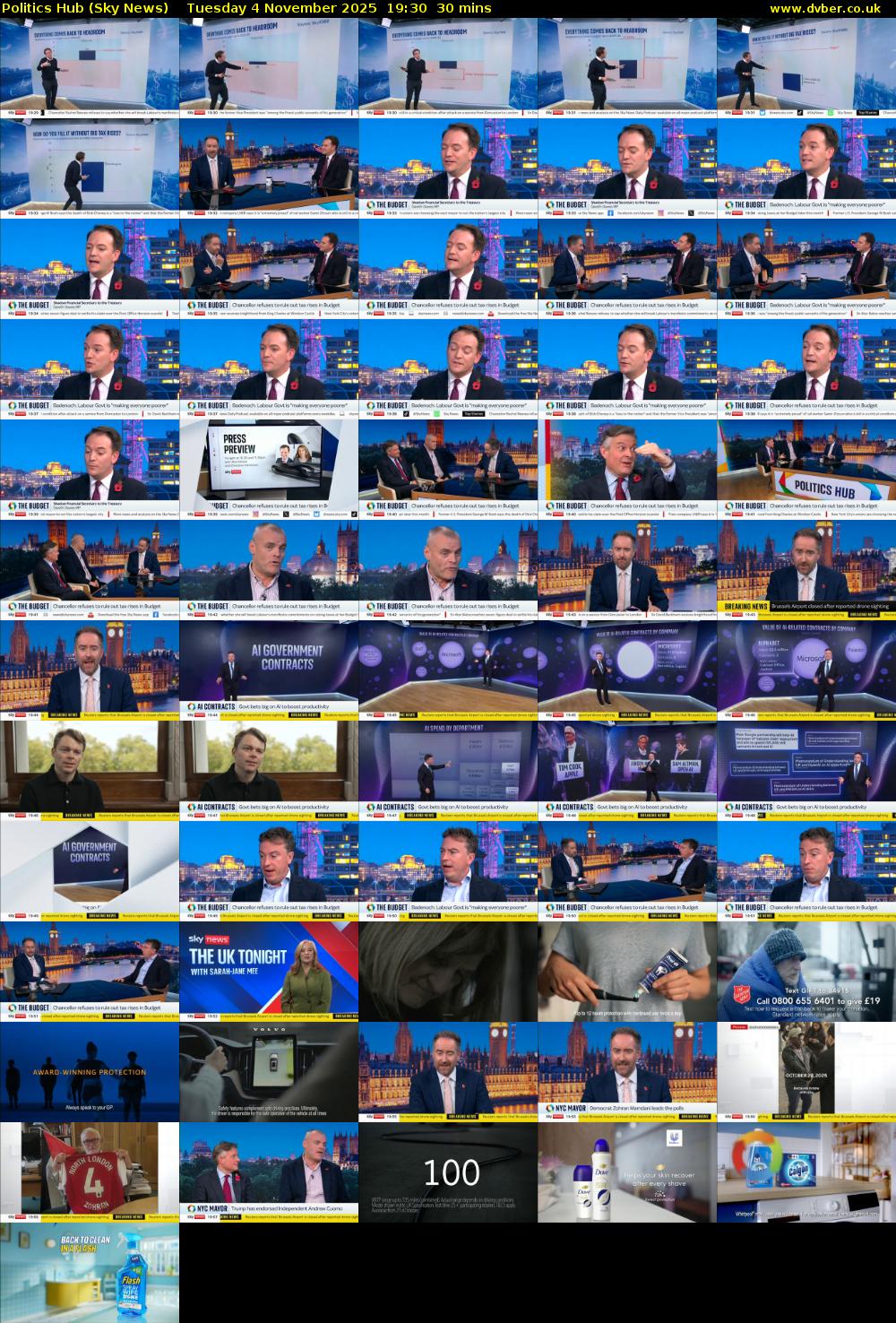 Politics Hub (Sky News) Tuesday 4 November 2025 19:30 - 20:00