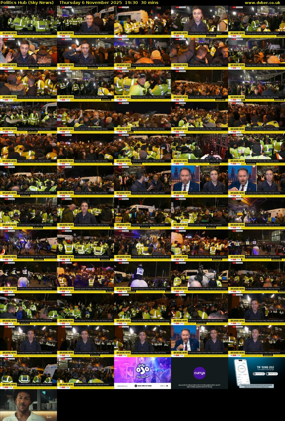 Politics Hub (Sky News) Thursday 6 November 2025 19:30 - 20:00