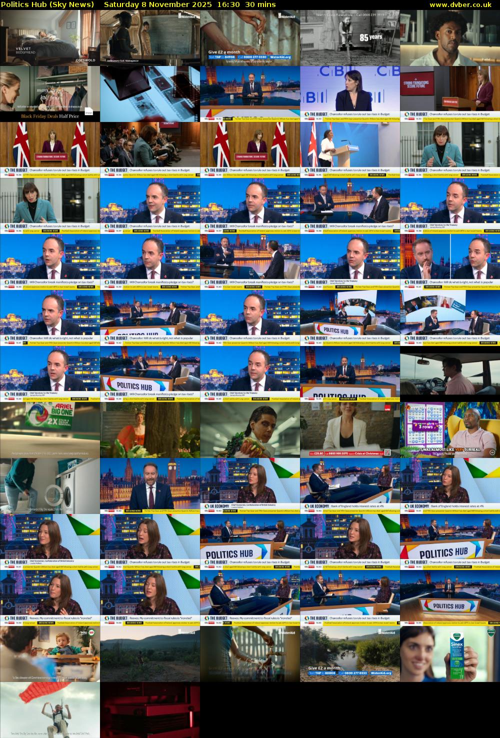 Politics Hub (Sky News) Saturday 8 November 2025 16:30 - 17:00