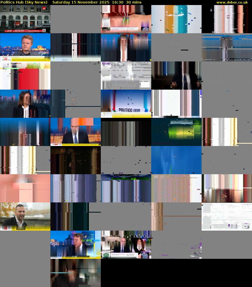 Politics Hub (Sky News) Saturday 15 November 2025 16:30 - 17:00