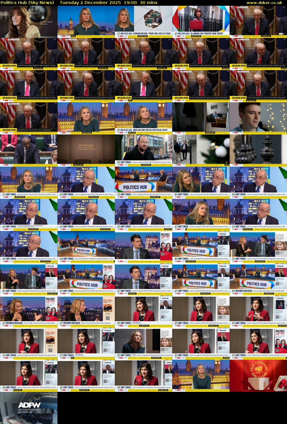 Politics Hub (Sky News) Tuesday 2 December 2025 19:00 - 19:30